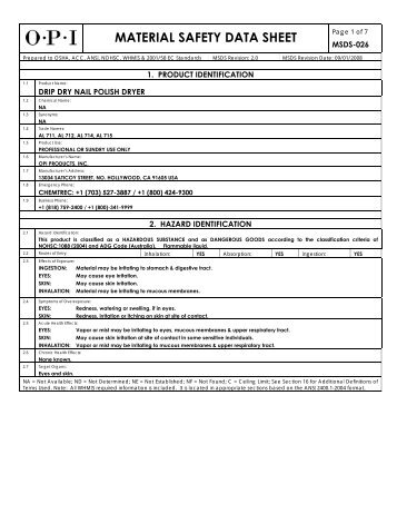 Msds Sheet For Equate Nail Polish Remover - Nail Ftempo